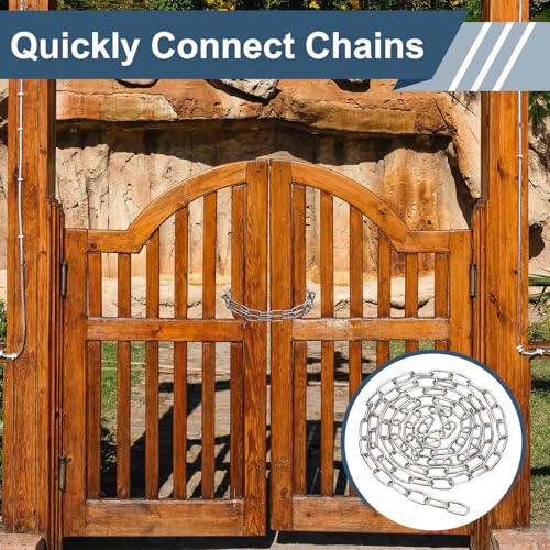 304 Stainless Steel Link Chain with 2 Hook (1/16" x 3.3 ft / 1 m x 1.5 Mm) - Utility Hanging Coil Chain Link Locking Pulling for Outdoor Fence Pet Dog - size: 1/16" x 3.3 ft(1 m x 1.5 Mm)