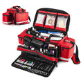 Large Medical Bag Empty, Paramedic Bag EMT Trauma for First Responders | Large Medical Duffle Bag 25.8" Water Resistant, 21 total compartments, 360 Reflective, 4 Dividers, 3 Removable Clear Pouches