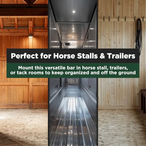 Scenic Road 36" Bridle Hook Wall Mount Blanket Rack for Horse Stall USA - size: 36-inch with Bridle Hooks