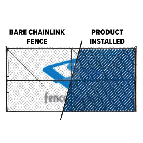 Chain Link Fence Privacy Tape 250 ft (40 SqFt) (Royal Blue) | for Gardening, Outdoor Wall, Balcony, Patio, Yard, Injury Prevention, Safety Fence Cover for Dog, Other Pet Hedge Slats - color: Royal Blue