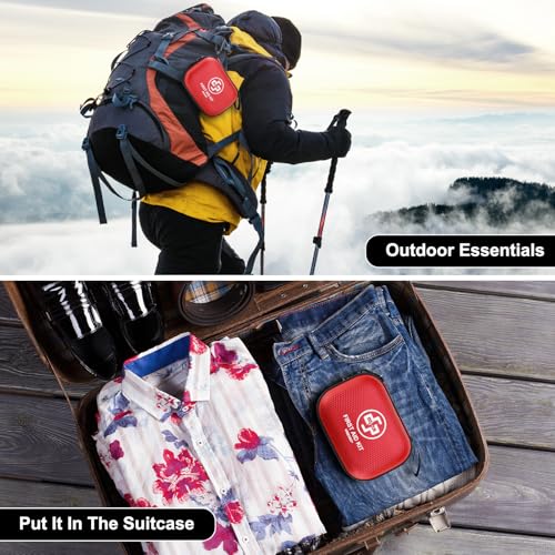 Mini First Aid Kit - 150 Piece Small Waterproof Hard Shell Medical Kit | Compact First Aid Kit with Comprehensive Supplies for Home, Car, Travel, Camping, Truck, Hiking, Sports, Office, Outdoor(Red) - color: Red