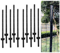 4 Feet Metal Fence Post Black, Pack of 10, for 36 Inch High Garden Welded Wire Fence U-Channel Steel Garden Post - color: Black, size: 4',10 PCS
