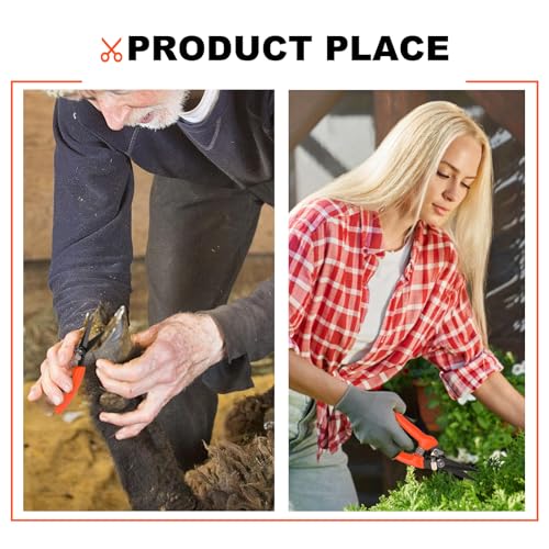 8-inch Goat Hoof Trimming Scissors, a multi-purpose hoof trimmer suitable for sheep, goats and alpacas, with an anti-slip handle, a safe and precise care TooL