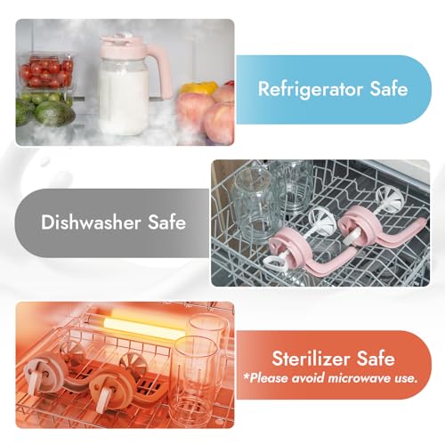 Papablic Breast Milk Alcohol Test Strips and Glass Formula Mixing Pitcher