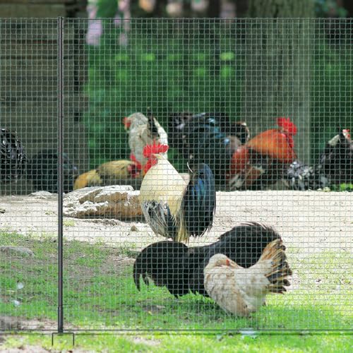 Non Electric Fence Netting, 40" x100' Portable Movable Livestock Nets Mesh for Chickens,Goats, Sheep, Dog, All-Purpose Fencing for Backyards, Homesteaders, Farms Ranches, and Gardens