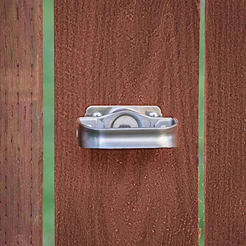 National Hardware Heavy Duty Swinging Door Latch, Stainless Steel | Auto-Locking and Padlock Ready; WeatherGuard Finish for Shed, Barn and Outbuilding Doors, Rust-Free Build