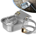PETIMI Automatic Water Dispenser for Dogs, 101oz Outdoor Dog Water Bowl, 304 Stainless Steel Water Feeder for Small to Large Pets, Large Livestock Waterer, Anti-Tipping, Water Auto-Fill, Easy to Clean