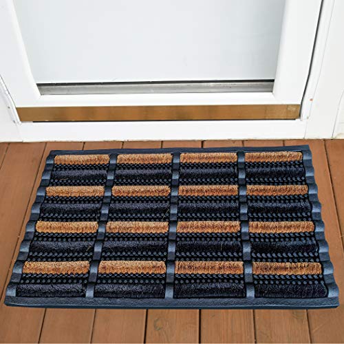 FOOTMATTERS Ninamar Mud Scrubber Tray Mat - 29.5 x 17.5 inch - size: 29.5 x 17.5 in (75 x 45 cm)