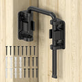 Sliding Door Loop Lock, 90/180 Degree Patio Door Latch, Black | Stainless Steel Home Security Loop Latch for Sliding Barn/Single/Double Opening Gate, Shed, Closet, Window, Fence - color: Black-1PC