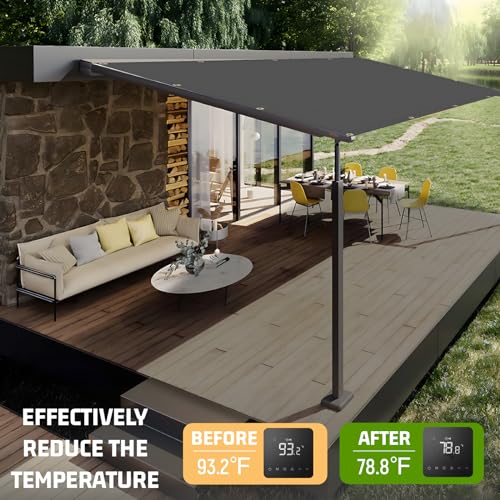 SUNNY GUARD 90% Shade Cloth 6'x12' with Grommets, Dark Grey | Sun Shade Screen Fabric Shade Cover Tarp with Grommets for Pergola, Backyard & Garden, Durable HDPE, Custom Sizes - color: Dark Grey, size: 0 6'×1 2'