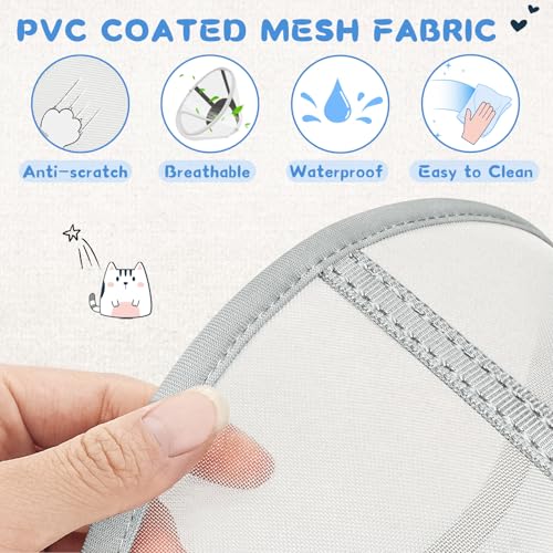 Supet Cat Cone Collar Soft, Air Mesh Recovery Collar to Stop Licking, Breathable Neck Cone Alternative, Lightweight Cat Head Cone Anti Scratch (S) - color: off-white, size: S