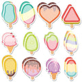 Yinder 24 Pads Ice Cream Sticky Notes Cute Kawaii Cartoon Self Adhesive | Bulk Memo Pads for Back to School Gift, Office Veterinary Supplies, Party Favors, Colorful Heart Triangle Shapes - style: Ice Cream
