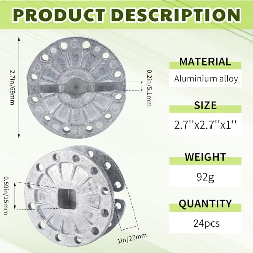 24 Pcs Fence Tightener Electric Wire Tensioner with 4mm Galvanized Pin, Heavy Duty Aluminum Rapid Inline Ratchet Strainer for Farm Ranch Orchard Post Repair | with 4mm Galvanized Pin, Heavy Duty Aluminum, Rapid Inline Ratchet Strainer, for Farm Ranch Orch