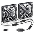 2 Packs Wathai 60mm x 10mm USB Computer Fan 5V with Speed Control for DIY | Variable Speed 5V USB Cooling Fan for Electronics Thin Slim Mini PC Case USB Powerful micro fans 60x60x10mm - size: 60x10mm (5V)