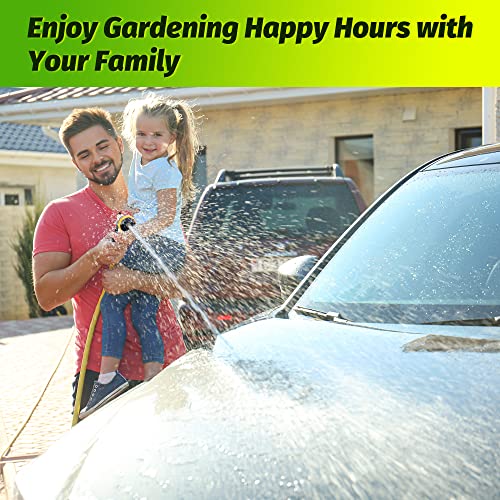 AUTOMAN Garden Hose Nozzles - High Pressure 100% Metal Hose Sprayer 2 Pack, Heavy Duty Garden Watering Nozzle Set, Powerful Garden Nozzle for Watering Plants, Window Cleaning,Washing Cars,Pets Bathing - style: 7 Patterns+4 Patterns