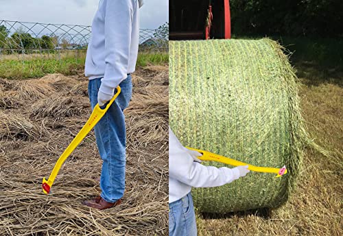 Hay Knife, 29" Hayknife and 20 Blades, Net Wrap & Baling Twine Cutter, Open Big Hay Bale Tool, Cutting Round Hay Net, Cut Mesh, Hay String, Livestock Farmer Knife for Horse Cow Goat Cattle Farm