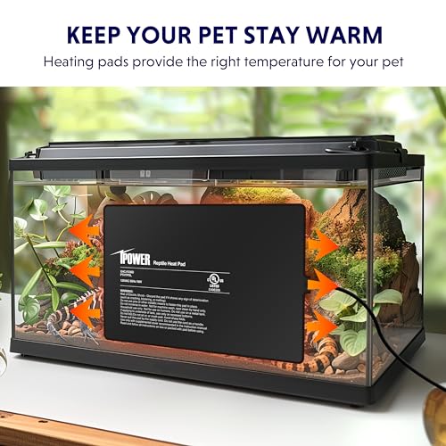 iPower 8X12 Inch Reptile Heat Pad Under Tank Heater Terrarium Warmer Heating Mat for Turtles Lizards Frogs and Other Small Animals - size: 8 X 12 Inch, style: Heat Pad