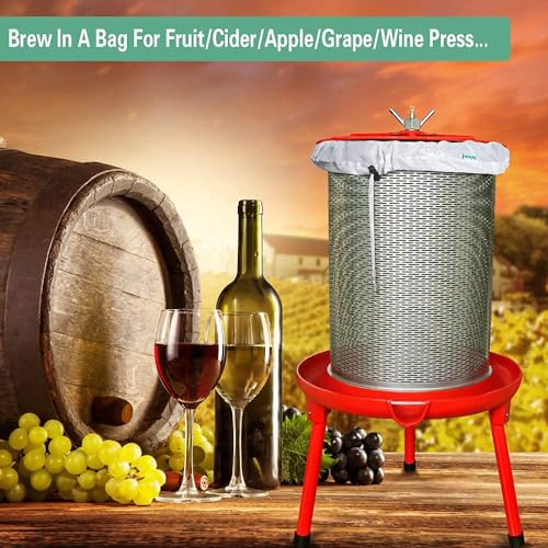 Brew Bag Reusable 2 Pack 22"×26" 250 Micron Fine Mesh Bag for Beer | 5 Gallen with Drawstring for Fruit Cider Apple Grape Wine Press Straining Brew in a Bag - size: 2 pack-22"×26"