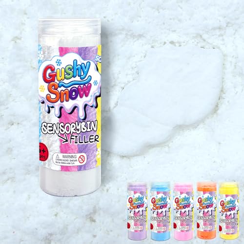 Sensory Bin Filler for Toddlers, Fake Snow Play Sand, Soft Latex Sensory Table Fillers for Classroom Learning, White Sensory Material for Indoor Sensory Play - color: White