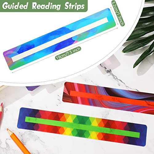 Censen 16 Pieces Guided Reading Highlight Strips for Student,Fresh Style | Highlight Bookmarks Help with Dyslexia, Line Readers for Students, Ruler Tool, Sentence Tracker, for Back to School Supply - style: Fresh Style