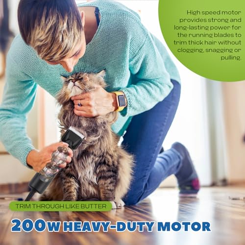 300W Pet Grooming Clippers with 2000-6600rpm Stepless Speed Control | Heavy-Duty Commercial Grade with 13ft Power Cord, Low Noise< 50db, with Extra Blade & 2 Limit Combs of 4 Sizes