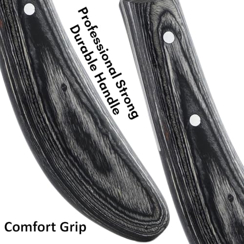 – Premium Double Side Hoof Knife with Black Handle | Dual-Edge Stainless Steel Blade | Professional Farrier Hoof Trimming Knife for Horses & Equine Hoof Care