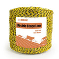 MERIANE Electric Fence Wire 1/8" 3366 Feet/1026 Meters for Livestock | Upgraded 6 Stainless Steel Strands Conductors, UV Wear Rust Resistant, Portable Polyrope Electric Fence Polywire - size: 1/8" 3366 Feet/1026Meters