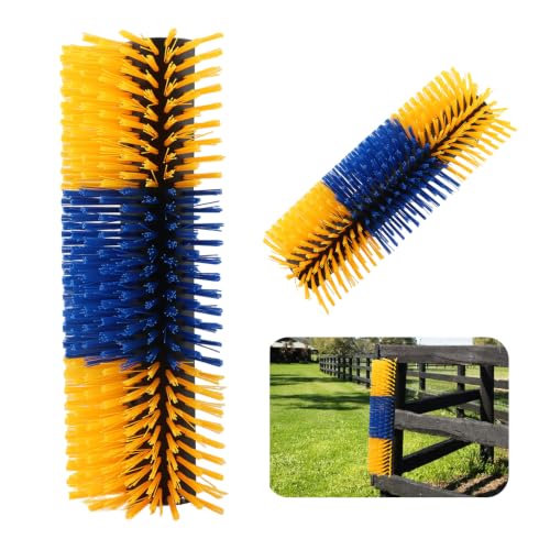 2 Pcs Livestock Scratching Brush, Goat Scratching Post with 8 Screws for Relieving Itching, Full Massage Grooming Brush for Cattle, Sheep, Horses, Pigs