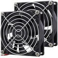 GDSTIME 92mm x 25mm 12V Dual Ball DC Brushless PC Cooling Fan 2-Pin, 2-Pack | 92x92x25mm, 12 Volt Computer Case Fans, Replacement for Wine Cooler, RV Fridge, PSU, Dehumidifier, Inverter, 9225 - size: 92x25mm