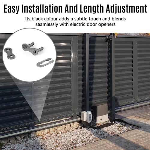 Tandefio #41 20 ft Roller Chain with 2 Links for Driven Slide Gate Operator and More, Interchangeable for Chain Driven Slide gate Opener Conveyor System, Corrosion Resistant