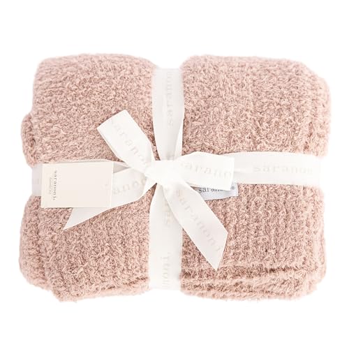 Saranoni Bamboni Luxury Baby Blanket | Cozy & Soft Plush Receiving Blankets | Perfect for Girls & Infant Baby Boy Blankets | Pink - 30” x 40" | Luxury Bamboni baby blanket with plush softness and cozy comfort, designed for infant boys and girls during eve