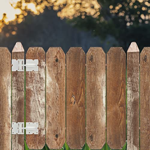 Self Closing Gate Hinges Heavy Duty Hardware Hinges for Wooden/Vinyl/PVC Fences, 90 Degree Adjustable Gate Hinge with Installation Screws and Swing Adjuster Tool, 2 Pack/Set, White | Heavy duty gate hinges fence hinges for Wooden/Vinyl/PVC Fences, with in