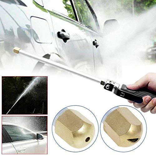 High Pressure Power Washer wand, Hydro Jet Water Hose Nozzle,Watering Sprayer Cleaning Tool, Wand Lance for Gutter Patio Car Pet Window Glass Black | Cleaning Tool Wand Lance for Gutter Patio Car Pet Window Glass - color: Black