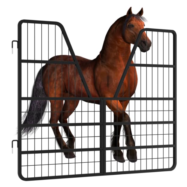 Looking for a Durable Stall Guard? This Reinforced Iron Gate is a Versatile Livestock Gate for Corrals and Horse Barns.