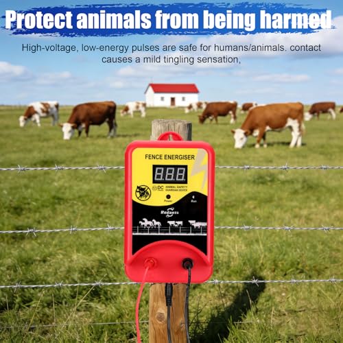 Electric Fence Charger for Livestock(with Grounding Rod), Electric Fence Charger, Fence Energizer 12KV Repel Predators, Fence Charger Ensure Secure Livestock Containmen,Supply for Diverse Farm - size: style 2