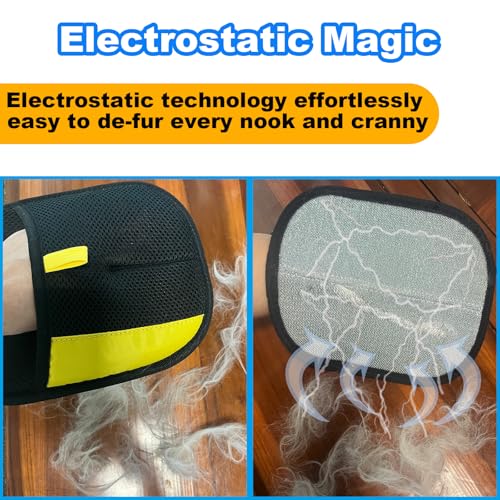 Pet Hair Removal Glove for Cat Dog, Cloth Fur Remover Brush, 1pcs | Magic Electrostatic, Reusable, Washable, Effortless Mitt Tool, Furniture, Clothes, Carpet, Couch, Classic Black - color: 1pcs-Black