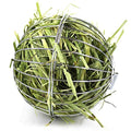 Tfwadmx Rabbit Hay Feeder, Grass Play Hay Ball Chew Toy Stainless Steel Food and Grass Frame Bowls, Small Animals Hay Manger Dispenser for Hamsters Gerbils Chinchillas Guinea Pigs