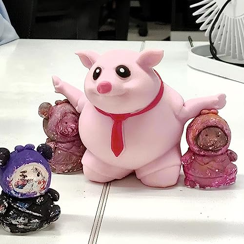 Squishy Pig Toys - Pink Pig Squishy Toy for Kids Adults, Novelty Pig Squeeze Toys, Funny Tiktok Pig Sensory Stress Toy for Decompress and Anxiety Relief Women Men Kids (Small) - style: Small