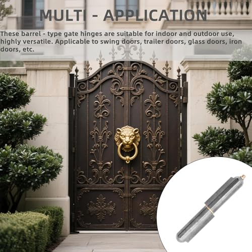 5PCS Weld On Hinges, Heavy Duty 4 Inch Carbon Steel Barrel Hinges for Gates Trailers Trucks Metal Door Welding Industrial Rustproof - size: 4 Inch
