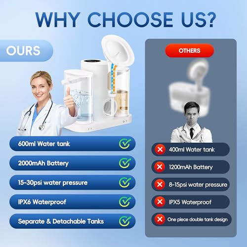 Water Powered Ear Cleaner, Electric Ear Wax Removal Kit with Sewage System and 4 Clean Mode, Safe and Effective Ear Flushing Kit, Ear Irrigation Tool 2 Ear Tips for Adults