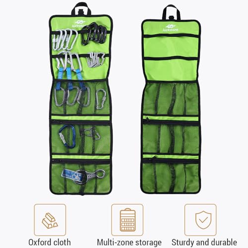 Lixada Climbing Quickdraw Hanging Storage Bag Climbing Gear Organizer Bag Small Tools Organizer Pouch - color: Yellow