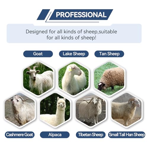 Cordless Electric Professional Sheep Shears,Rechargeable Heavy Duty Animal Grooming Clippers,Electric Shearing Clipper for Sheep,Goat,Cattle&Other Farm Livestock Pet(2*4000mAh Lithium battery)