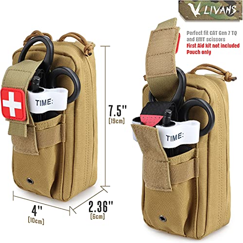 LIVANS IFAK Pouch, First Aid Medical Pouch for Emergency & Trauma Kits - color: Khaki