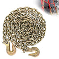 AAIN 4900LBS Transport Binder Chain 5/16"x20' G80 Tow Chain with Grab Hooks | 4,900 lbs Safe Working Load | G70 Grab Hooks | Heavy Duty Logging Chain for Transporting,Towing,Logging Tie Down Binding - size: 5/16 Inch - 20 FT, style: 1 Pack