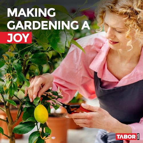 TABOR TOOLS K7A Pruning Snips – 7,5" – Carbon Steel Flower Pruning Scissors for Gardening | Floral Snips and Pruners for Deadheading, Trimming & Harvesting Herbs, Flowers, Fruits or Vegetables - style: K7A Pruning Shears