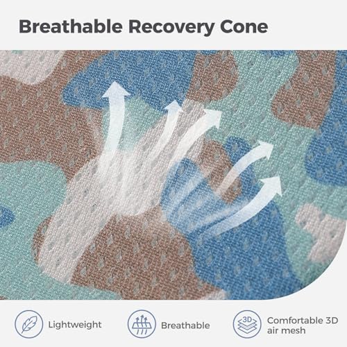 Avont 2026 Upgraded Dog Recovery Collar, Breathable Elizabethan Collar, L | Soft Dog Cone Alternative After Surgery to Stop Licking, Foldable/Adjustable/Secure-Fit for Medium Large Dogs, Camo - color: Camo, size: L Neck:(13.8"-18.9") Depth:(10.4")