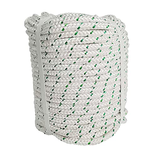 LABLT 3/8 in Braid Polyester Arborist Rigging Rope, 100 FT High Strength Bull Rope for Swings Arborist Gardening Marine - size: 3/8in*100ft