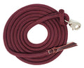 12FT Lead Rope with NP Snap - color: Burgundy, size: 12 ft. Nickel Trigger Snap