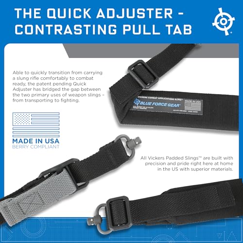 Blue Force Gear Vickers Padded Sling with Push Button QD Swivels - style: Black