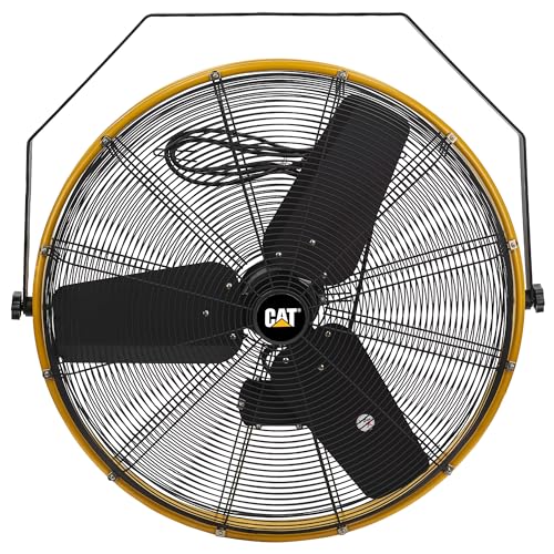 CAT fans - 30 Inch Outdoor IPX4 Weatherproof High Velocity Wall Mounted Shroud Fan. 8900 CFM, 3 Speed - For Industrial, Commercial, & Residential Use. cETL Certified (HVOD-30S-NG)